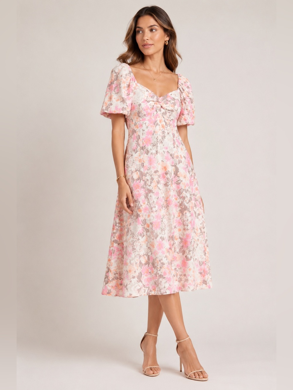 AVEC LES FILLES $169 Twist Bodice Midi Dress